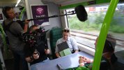 282. Portillo in mid flow on board the East Midlands Railway 16.10 Crewe to Newark Castle.JPG