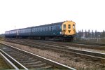 BJ-4 Sap, led by 5945 passing Wimbledon East Depot on DMSL with a Hampton Court service. Feb 1...jpg