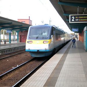 Eastern Bohemia Pendolino going to Prague October 2007