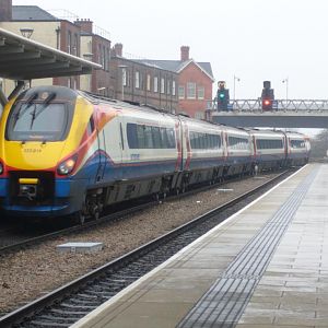 Meridian departing from Derby