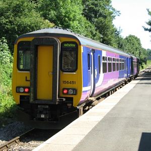156451 departs Great Ayton with the 14:33 to Whitby