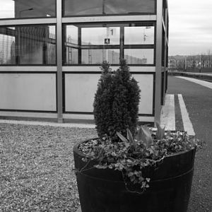 The station shelter at Dunfermline