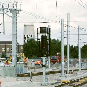 Building work on what was to become the throat for St Pancras West, where MML would move into two years later.  (Aug 2004)