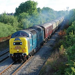 55022 southbound at Stonehouse.