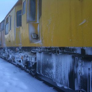 Even though the snow choked most of the north in late November, the recording programme must at least try to continue. 999508 Track Inspection Coach s