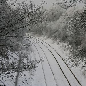From the top of gresley tunnel in the direction of burton, no fancy tricks just bloody freezing