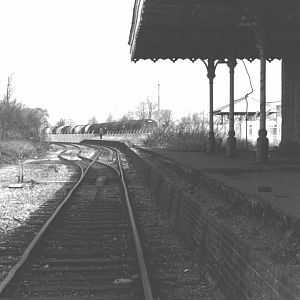 Staines West Station after Closure towards Colnbrook 1981