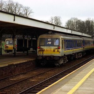 69 87 82 Lisburn 17 03 1997
A scene never to be seen again at Lisburn
Platform 1, 82
Platform 2, 87
Platform 3, 69