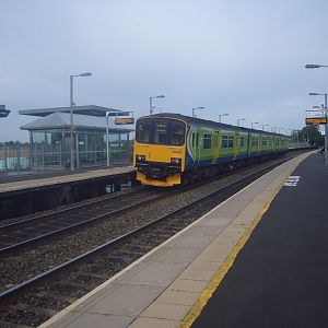 150 005 leaves for Stourbridge Junction via Birmingham Snow Hill.