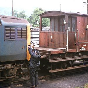 Aberdare 1982 sanding a 37 ready for a tough wet trip up to Tower Colliery
