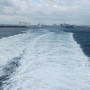 #16: A view of the City of Belfast from the Stena Voyager, en route to Stranraer.