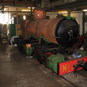 Mariefred Sweden narrow gauge.
An old steam engine before restoration