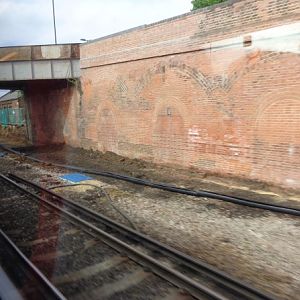 Campbell road bridge (also note repaired brickwork at top of wall)
