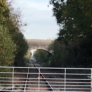 Charbridge Lane crossing looking towards Launton